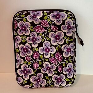 NWOT Vera Bradley Plum Petals Tablet Padded Sleeve Case eReader